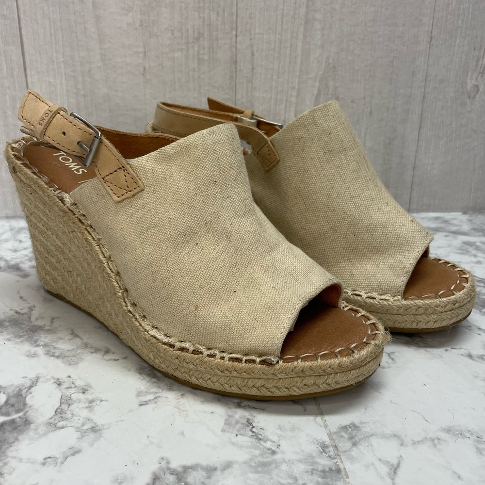 Toms Women's Monica Sandals Size 10 Espadrille wedge